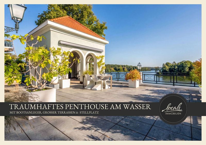 Traumhafte Seewohnung mit Bootsliegeplatz, großer Terrasse, Küche, Kamin und PKW-Stellplatz
